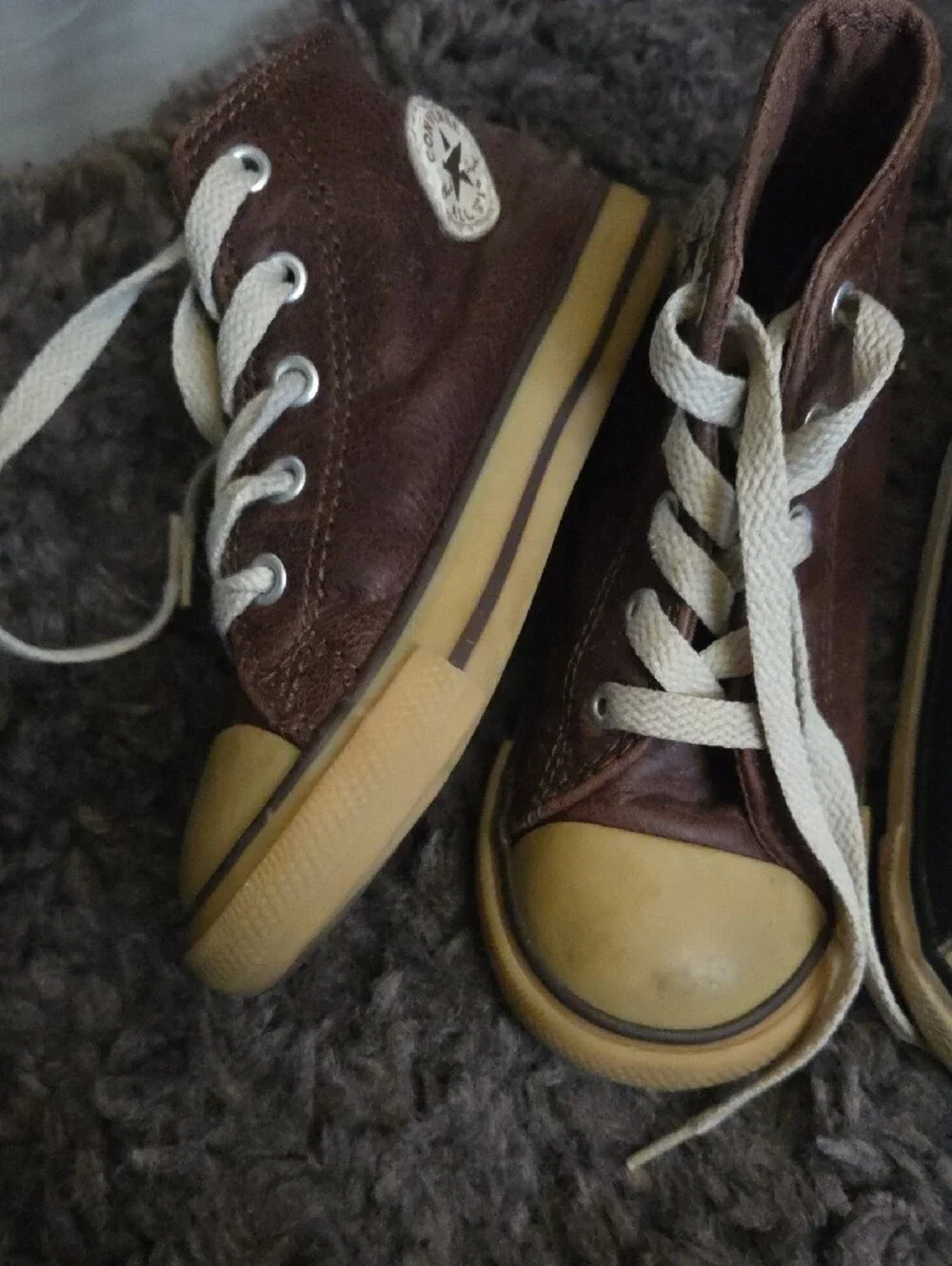 Converse Kids High-Top Canvas Sneakers - Brown and Black Bundle
